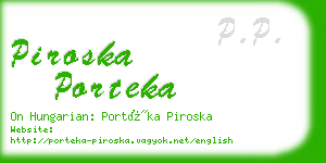 piroska porteka business card